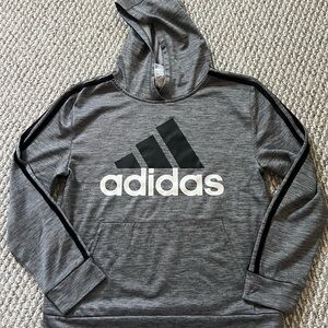 Boys Adidas grey hoodie size L